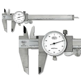 Round Scale 150 mm caliper with MAHR Marcal 16U 4107107: 0.02 mm Reading with Fine Adjustment