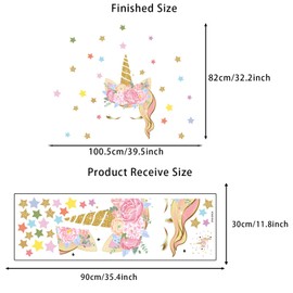 astylishome Wall Stickers for Bedrooms for Girls Unicorn Sticker Kids Colorful Decals Removable for Girl Nursery Bedroom Living Room Art Home Decor Decoration 1102