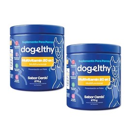 Dogelthy Multivitamin 20 en 1. Suplemento Multivitamínico para Perros