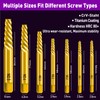 7 PCS Titanium-Plated Screw Extractor Set, Chrome Vanadium Steel, Easy