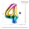 New 40 Inch Rainbow Digit Helium Foil Birthday Party Balloons
