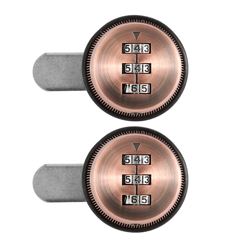 2pcs Zinc Alloy Mechanical Password 3-Digit Code Mailbox Cabinet LockRed