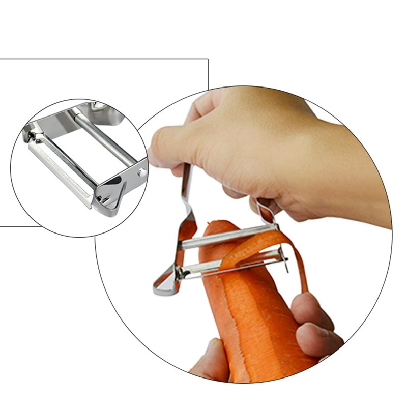 2 Vegetable and Asparagus Peeler U Peeler Steel Stainless Steel