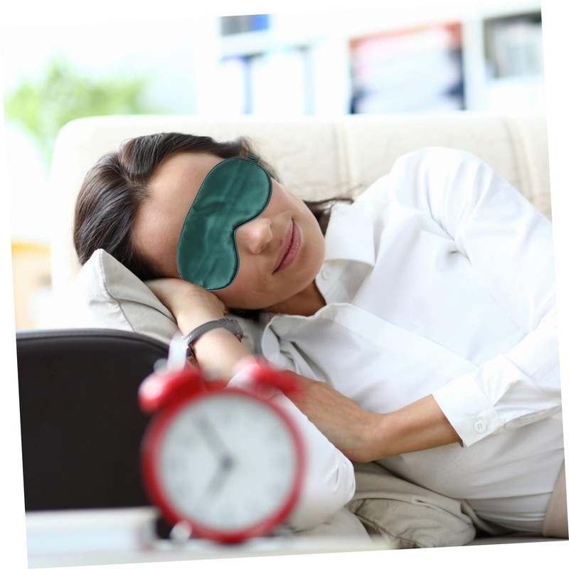 Outanaya 1set Ponytail Holder Sleep Eye Mask Hair Scrunchy Silky