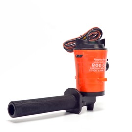 Amarine Made 12v 800gph Livewell Pump for Boat - 4.0A Submersible Cartridge 90-Degree Aerator
