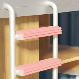 Bunk Bed Ladder Pads Self-Adhesive Bunk Bed Ladder Cover Foam Padding Traction Treads for Stair Steps Soft Extra-Wide Edge Protector 6.5 Ft (Color:Pink)
