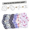 FOMIYES 7pcs Material Bamboo Charcoal Sanitary Napkins Leak Comfortable for