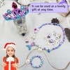 Keenjorika 6pcs Girls Princess Necklace Bracelets Ear Clips Set Mermaid