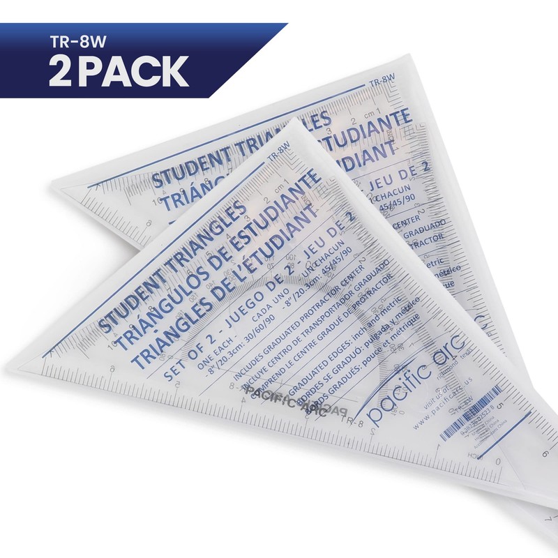 2 Pack Triangle Set 8 Inch 30/60 & 45/90 …