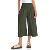 TARSE Women's Linen Pants High Waisted Casual Capris Cropped Pants