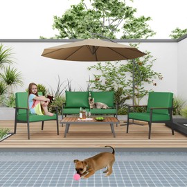 Outdoor patio Furniture seat cushions 22"x22"x4"Waterproof fade-resistant outdoor cushions for chairs With Removable Cover Outdoor chair patio seat cushions with Handle and Fixed belt Set of 2