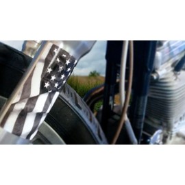 East Coast Vinyl Werkz Motorcycle Fork Decals Stickers - Tactical/Subdued American Flag - 2pc Set - for Harley Davidson Chopper Bobber & All Motorcycles