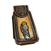 Leather Phone Belt Holster Handmade in Mexico Cowboy Jesus Virgin