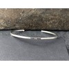 Sterling Silver Hammered Thin Cuff Stacking Bracelet
