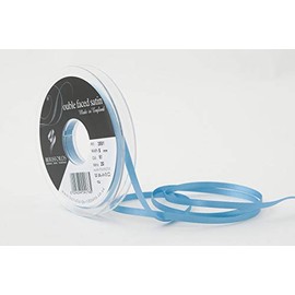 Berisfords Double FACE Poly Satin Ribbon, Dusky Blue 61, 5 mm width x 20 meters