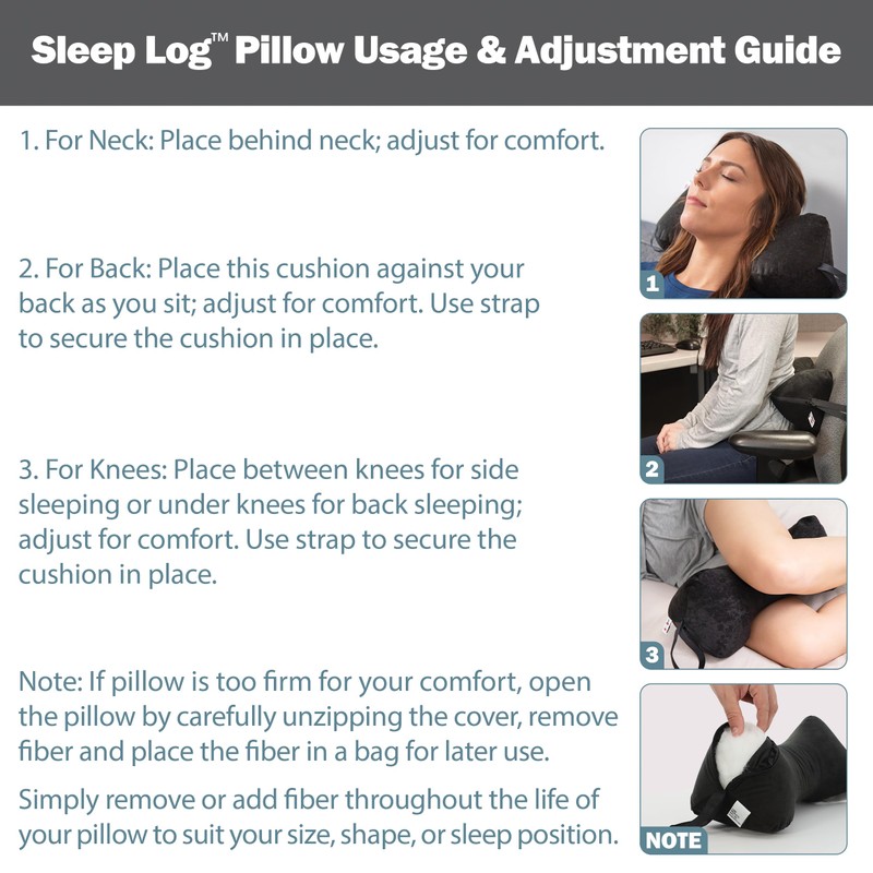 Core Products Sleep Log Bone Shaped Chiropractic Neck and Back