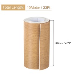 uxcell 2 Roll Wood Grain Tape, 4.72" x33 Ft Realistic Textured Repair Tape Self Adhesive Wood Textured Patch with Tool for Floor Wall Door Table Cabinets Furniture Home Decor(Orange)