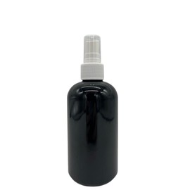Natural Farms 8 oz Black Boston BPA FREE Bottles - 8 Pack Empty Refillable Containers - Essential Oils Cleaning Products - Aromatherapy | White Fine Mist Sprayers - Made in the USA