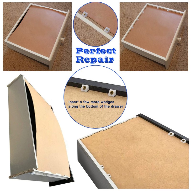 SYJINHUASY 50 Packs Mending Wedges Fixing Sagging Drawer Bottoms Furniture