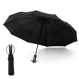 HYCOPROT Umbrella, Stormproof up to 140 km/h, Strong Windproof Pocket Umbrella, Open-Close, Compact, Foldable Umbrella, Windproof Umbrella with UV Block Coating, black