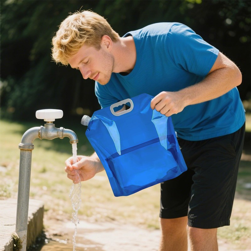 AYNKH 2Pcs Folding Water Container 5L 10L Collapsible Drinking Outdoor