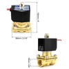 QWORK® Solenoid Valve 220 V, 1/2 Inch, Brass, for Water,