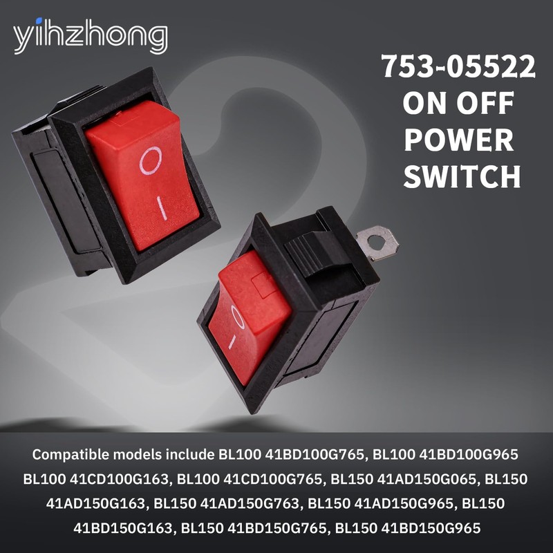 (2/Pack)M&TD 753-05522 On Off Power Switch Compatible with 791-182405 R&yobi