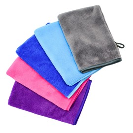 5 Stück Waschlappen, Mikrofaser, Handtuch, Gesicht, Kinder, Körper, Wasch-Set, Peeling, Bad, waschbar, Griff, Make-up-Entferner, quadratisch, Baumwolle, für Waschlappen, Babygesicht