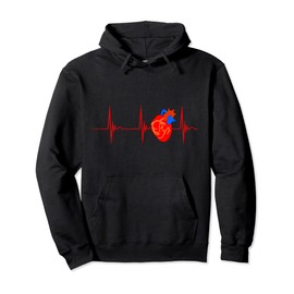 Cardiology Anatomy Heart Rhythm EKG Pulse Cardiac Nursing Pullover Hoodie