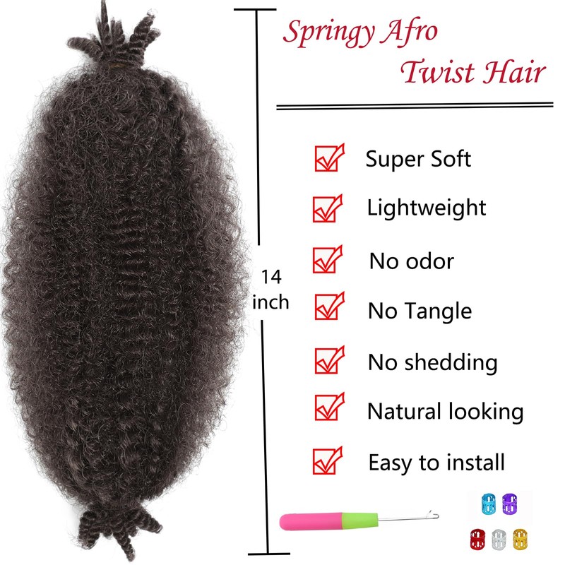 kossys 8 Paquetes De Extensiones De Cabello Afro Trenzado Elástico