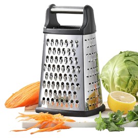 Bee Vibes Rallador de Queso de Acero Inoxidable - Molinillo de 4 Tipos de Rayadores para Zanahoria, Limón, Frutas y Verduras, Queso, Patatas, Multifuncional y Práctico para Cocina