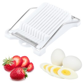 Nivofu Egg Slicer with Stainless Steel Wire Egg Slicer, Multifunctional Egg Cutter for Evenly Slicing Boiled Eggs Ham Banana and Strawberry, Heavy Duty Metal Egg Slicer Cutter for Kitchen