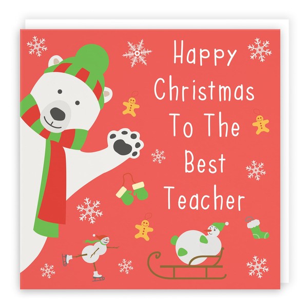 Teacher Christmas Card - Happy Christmas To The Best Teacher