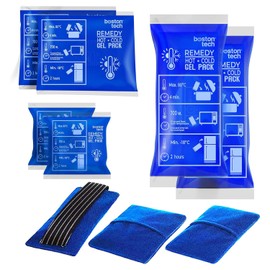 REMEDY Gelbeutel für Kälte und Hitze, 29 x 12 cm, inklusive 1 Stoffhülle mit Kompressionsband, ideal zur Behandlung von Schmerzen und Verletzungen, wiederverwendbar für Kühlschrank und Mikrowelle.