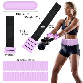 Silicone Adjustable Weighted Belt for Men & Women – DIY Weighted Walking & Exercise Belt with Removable Weights – Gym, Strength Training, Yoga, Hiking – Free Weight Adjustment for Wrist & Ankle(Pink, 5lb)