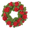 Arborus 19.6-Inch Geranium Wreath with Lush Greenery Faux Wreath –