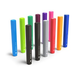 TRU RED Tank Permanent Markers, Chisel Tip, Assorted, 36/Carton (TR54529-CCVS)