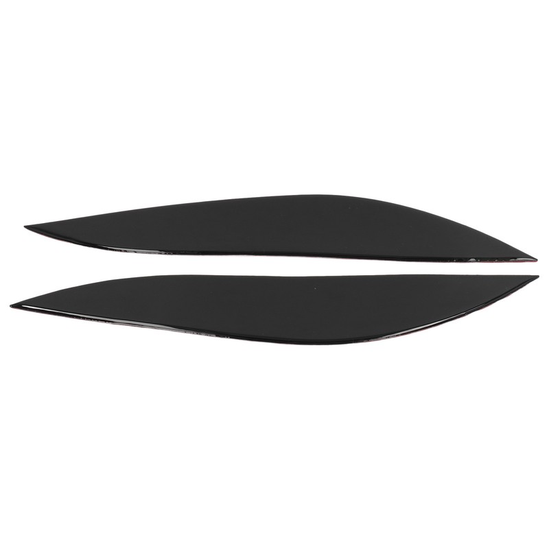 Front Headlight Eyebrow Eye Lid Cover Trim Piano Black Replacement