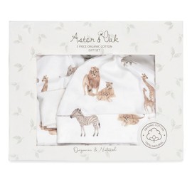 Aster & Oak 5 Piece Organic Cotton Gift Box Set - Savannah, 0000 (Newborn)