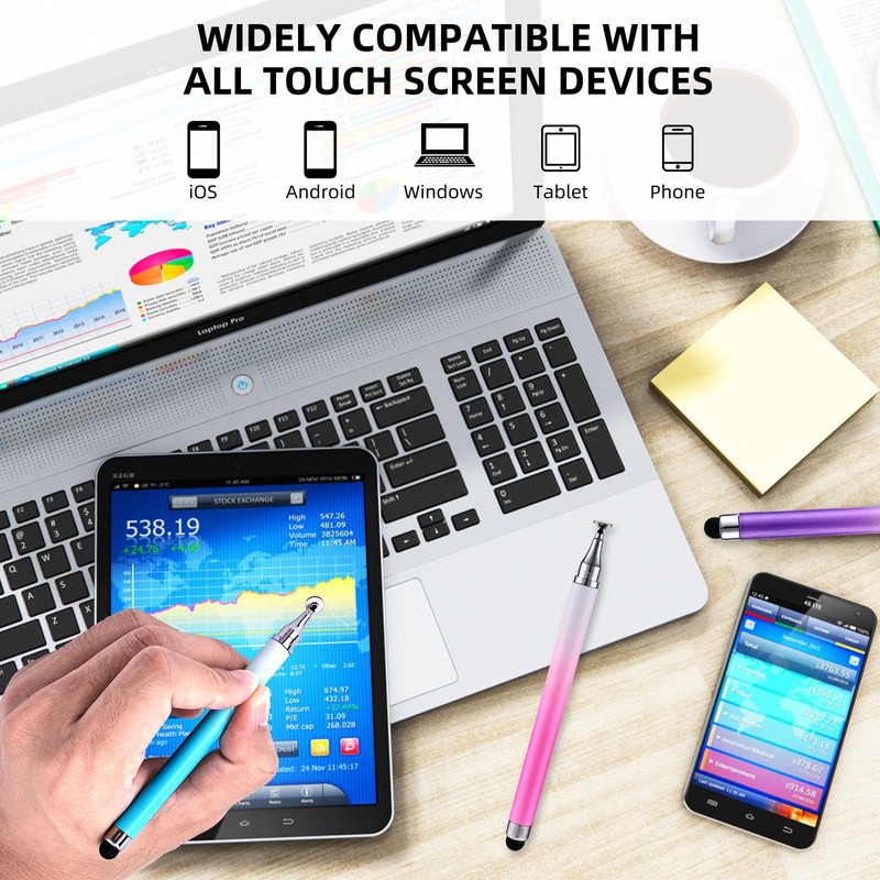 Amaxiu 2 in 1 Stylus Pens for Touch Screens,3 Pcs