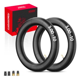 RUTU 3.00-10 2.75/3.00-10 2.50x10 Inner Tube with TR4 Straight Valve Stem for CRF50 CT 70 EZ 90 Cub KLX DRZ 110 Dirt Pit Bike Chinese Dirt Pit Bike 50cc 70cc 90cc 110cc 125cc 2 Pack
