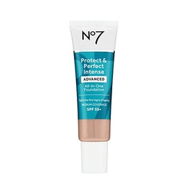No7 Protect & Perfect Advanced All in One Foundation - Cool Vanilla - Age Defying Foundation Makeup with SPF 50 - Makeup Base Cream Helps to Reduces Redness & Blurs Visible Pores (30ml)