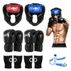 11 PCS Boxing Gear Set with Headgear Complete Boxing Training
