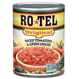 Rotel 10 Cans of Rotel Original Diced Tomatoes Vine-ripened & Green Chilies Size 10 oz