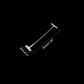 MECCANIXITY 3000pcs Standard Tagging Gun Fasteners 1.4x0.3 Inch Plastic Tags Clothing Tag White 35mm/1.4inch Tags Barbs Attachments for All Standard Price Tag Gun