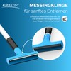 AUPROTEC Ice Scraper, Telescopic, Ultra-Light, with Brass Blade, Pink Blue,