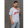 Men's Los Diablos Mexico Baseball Jersey Newspaper Print Style with