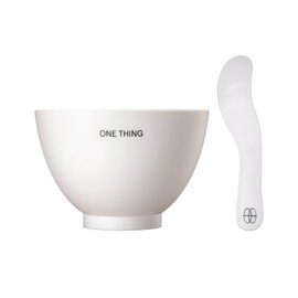 ONE THING Modeling Mask Mixing Bowl & Silicone Stick White | 1 Set | Facial Tool Kit for Modeling, Clay, Mud, Peel Off Mask, Reusable Spatula, Large Size Cup | Korean Skin Care