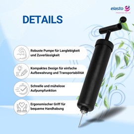 Heavy Duty Ball Pump - Pumps Super Fast - Includes 2 Needles in Black
