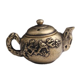 Mikinona Creative Brass Kettle Decoration for Vintage Teapot Adornment for Living Room Bedroom and Garden Artful Centerpiece for Unique Style